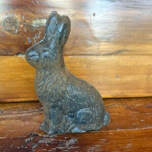 🐇 Primitive Faux 5” Chocolate Bunny Wax/Cinnamon